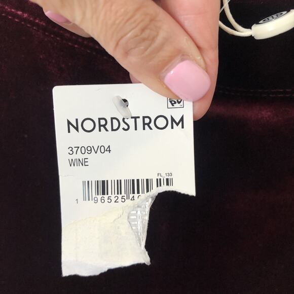 Max Studio London NWT Women's Wide Leg Velour Mid Rise Trousers in Wine Size XL - Picture 4 of 9